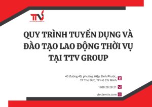 Quy trình tuyển dụng và đào tạo lao động thời vụ tại TTV Group.