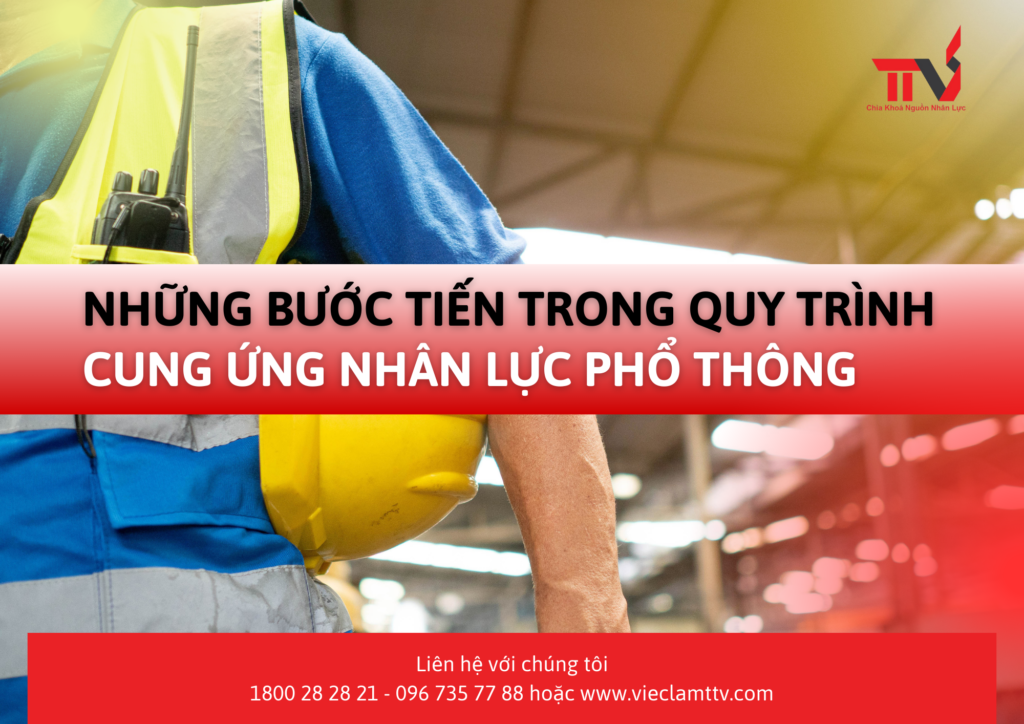 Những bước tiến trong quy trình cung ứng nhân lực phổ thông