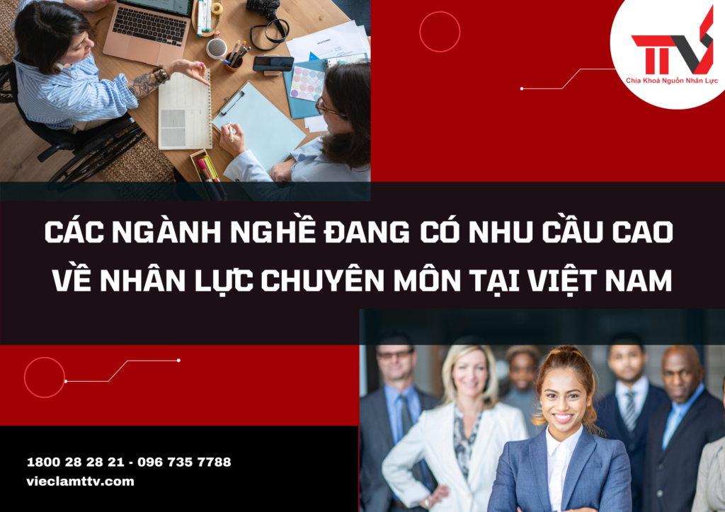 Các ngành nghề đang có nhu cầu cao về nhân lực chuyên môn tại Việt Nam