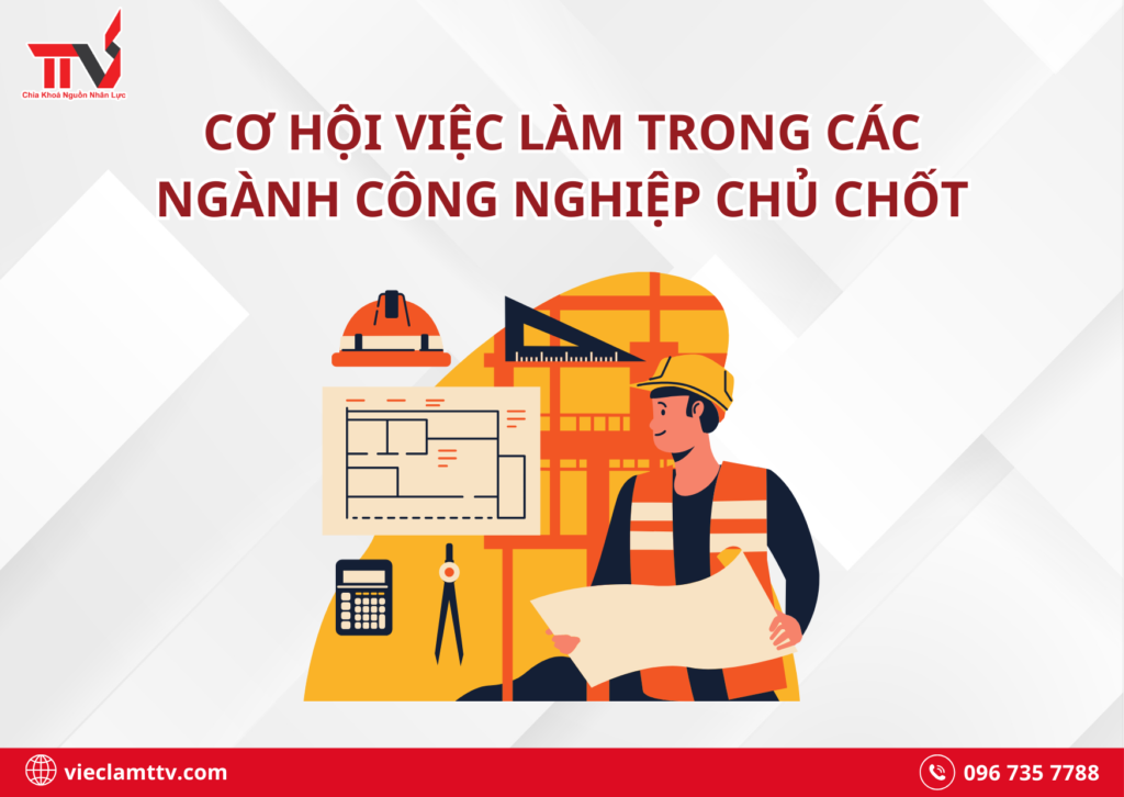 Cơ hội việc làm trong các ngành công nghiệp chủ chốt