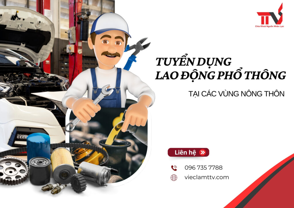 Tuyển dụng lao động phổ thông tại các vùng nông thôn