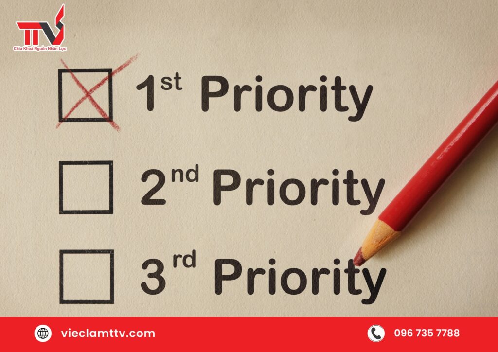 Giải quyết công việc theo thứ tự ưu tiên