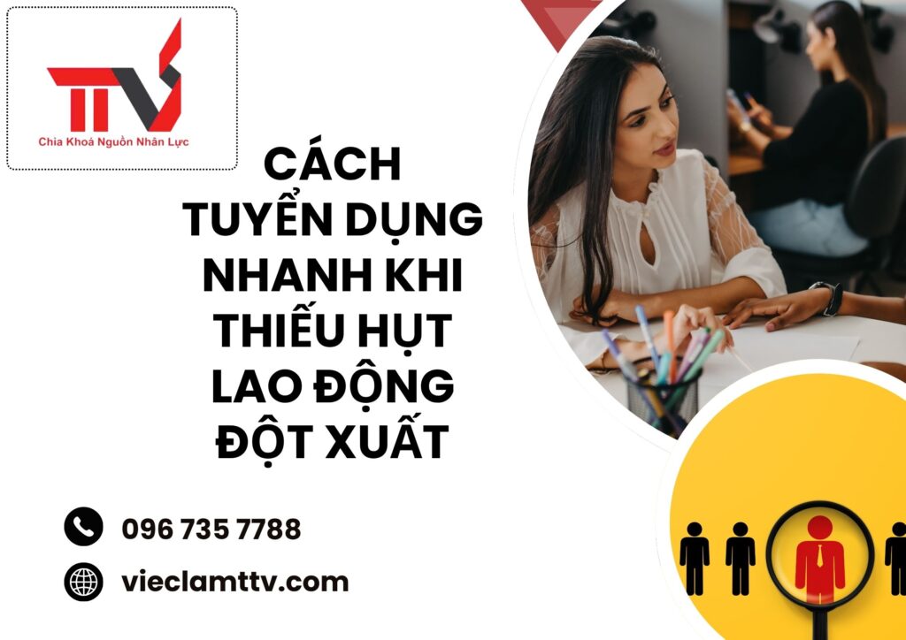 CÁCH TUYỂN DỤNG NHANH KHI THIÊU HỤT LAO ĐỘNG ĐỘT XUẤT 