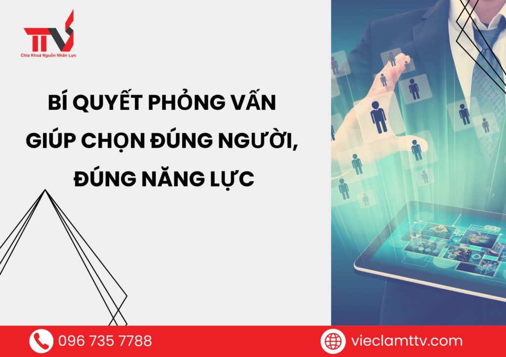 Bí quyết phỏng vấn giúp chọn đúng người, đúng năng lực