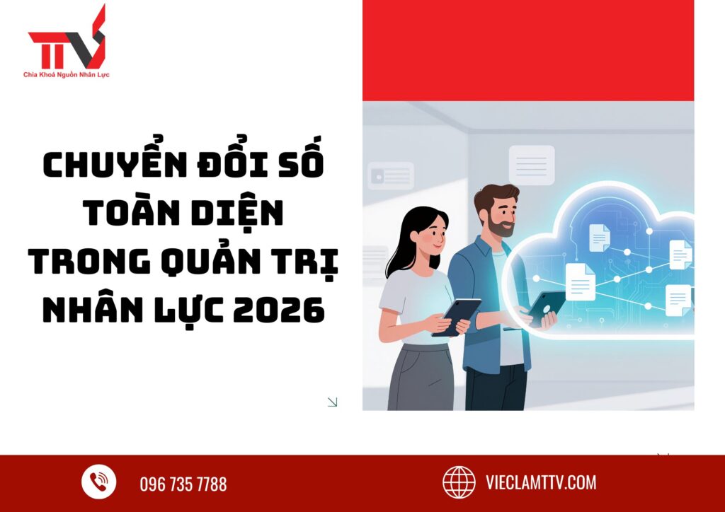 Chuyển đổi số toàn diện trong quản trị nhân lực 2026