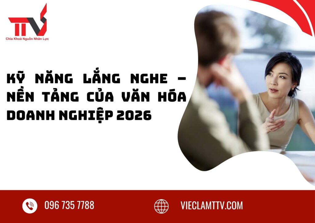 Kỹ năng lắng nghe – Nền tảng của văn hóa doanh nghiệp 2026
