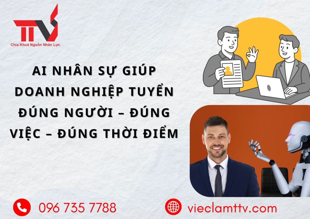 AI nhân sự giúp doanh nghiệp tuyển đúng người – đúng việc – đúng thời điểm