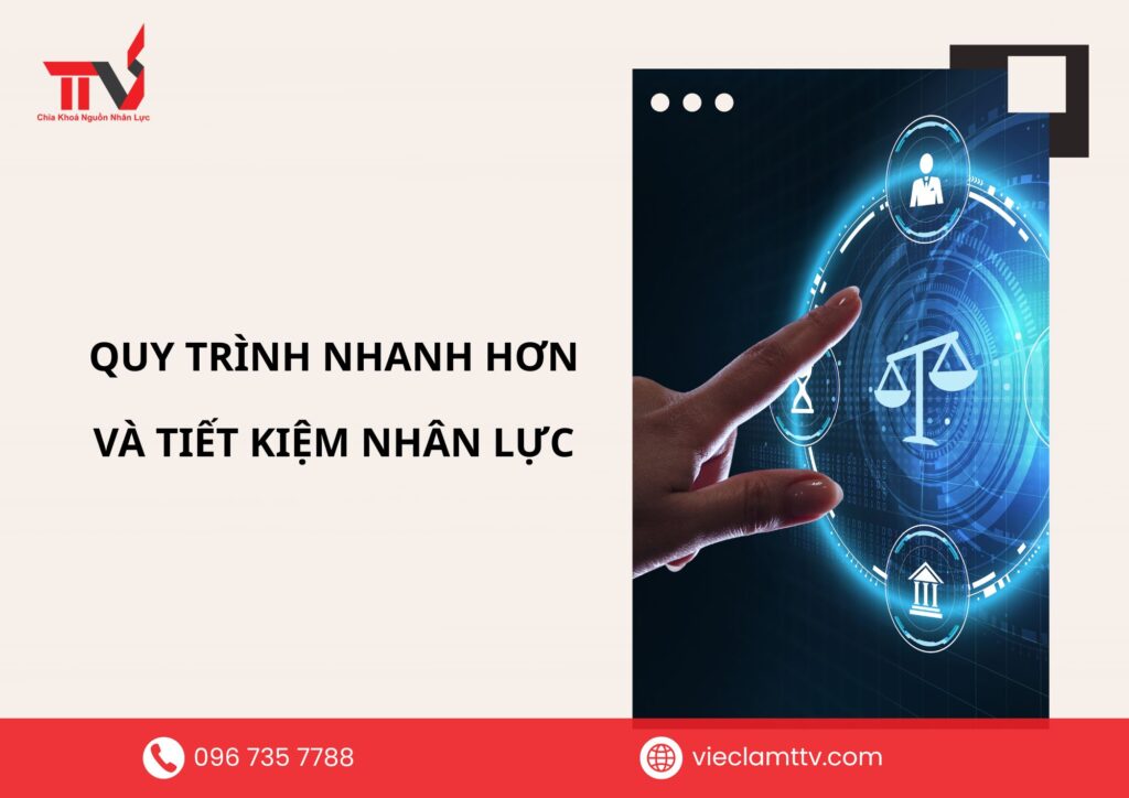 Quy trình nhanh hơn và tiết kiệm nhân lực